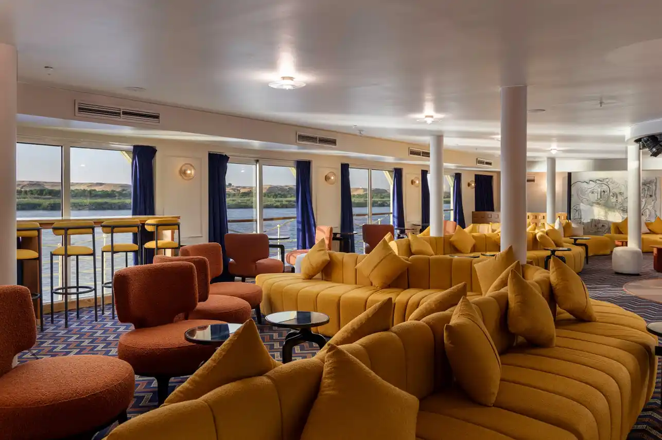 Lounge aboard the Grand Mandarine Nile Cruise Nile cruise